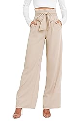 GUOLEZEEV High Waist Wide Leg Trousers for Women