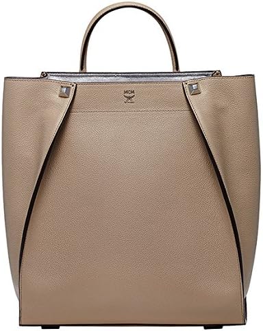 2015 MCM TULIP Medium Backpack, Tote Bag TAUPE MWK5STU05NP / Dust Bag / Black, Stone Blue, Taupe (Taupe)