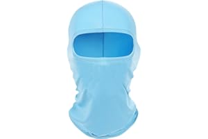 Kewucn Balaclava Ski Mask Full Face, UV & Wind Protection Face Mask for Summer Hot Weather, Breathable & Lightweight Balaclava Face Mask Cycling Motorcycle for Men Women (Light Blue)