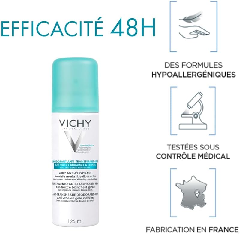 Déodorant Aérosol Anti-Transpirant 48H Peaux Sensibles