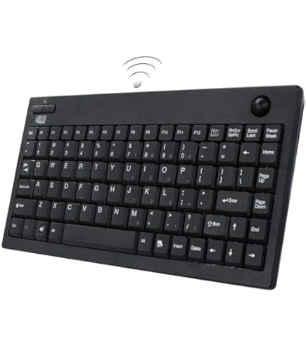 Trackball Keyboard ワイヤレス Adesso 2.4 GHz Wireless Ergonomic Trackball Keyboard - WKB