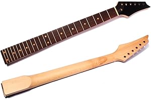 Ogdni Electric Guitar Neck, 24 Fret 25.5 inch Maple Rosewood Fingerboard Guitar Parts Replacement for Ib Style