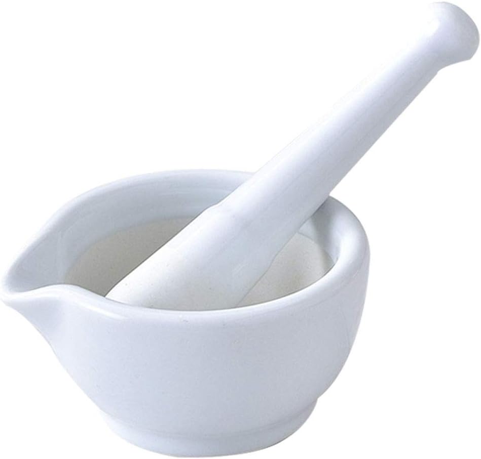 Mortar And Pestle Set White Solid Ceramics Grinding Bowl Home Kitchen Multi Function Grinder Crush Pot Manual Grinding Pesto Guacamole Seasonings Sauces Color White Amazon Ca Home Kitchen