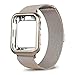 OROBAY Compatible with Apple Watch Band Case 38mm, Magnetic Milanese Loop Band with Soft TPU Case Compatible with Apple Watch Series 3 Series 2 Series 1, Retro Gold (Same as Series 2/1 Gold Color)