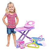 Mini Helper Ironing Set with Toy Iron, Foldable Iron Board and Laundry Accessories By Dimple
