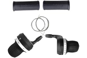 Bicycle Twist Grip Shifter Handle Bike Brake Lever Cycling Derailleur Transmission 1Pair 3x7 Speed Cycling Twist Grip Transmi