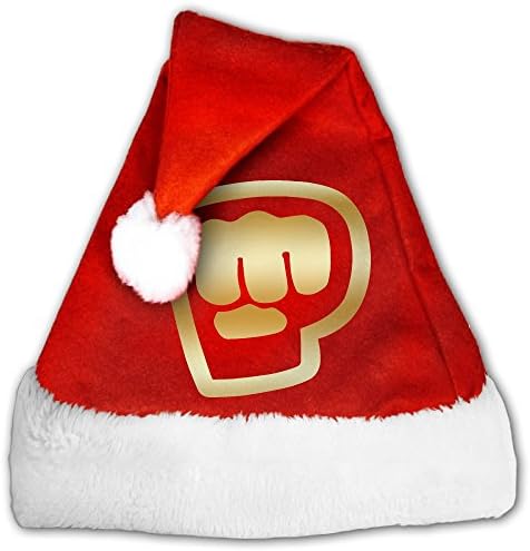 PewDiePie Gold Logo Fashion Decoration Christmas Santa Claus Hats Red For Adults And Kids