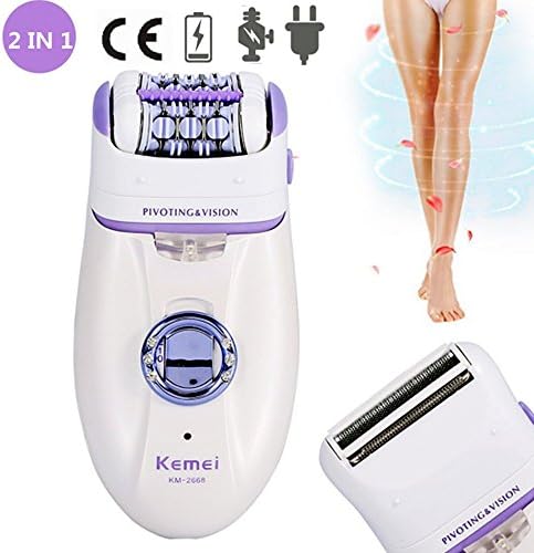 2-IN-1 Rechargeable velvet smooth women shaver electric epilator Hair Trimmer razor callus Remover removal tool For Armpit Bikini Legs Lady Removal Female Personal Body Care (Purple)