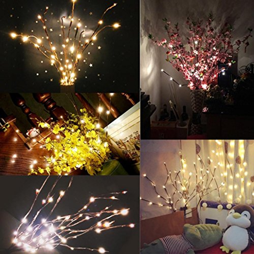 image for Sonmer 30'' Warm-light LED Waterproof Willow Branch Lamp Floral Lights