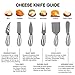 Esup Cheese Knife Set Premium 6-Piece Stainless Steel Cheese knives Set with Gift Box for Weddings, Housewarming, Anniversaries, Birthday and Christmas