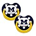 Baby Fanatic NCAA 2 Pack Baby Pacifier University of Michigan, Holes