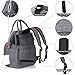 esonmus Diaper Bags Backpack Unisex Large Oxford Cloth Insulated Mommy Backpack Wear-Resistant Baby Clothes Diaper Nappy Milk Bottle Bag Travelling Backpack with Stroller Hooks-Grey