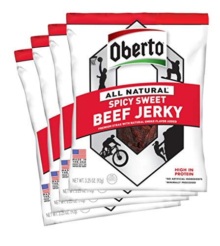 Oberto All-Natural Spicy Sweet Beef Jerky, 3.25 Ounce (Pack of 4) - Thumbnail 7