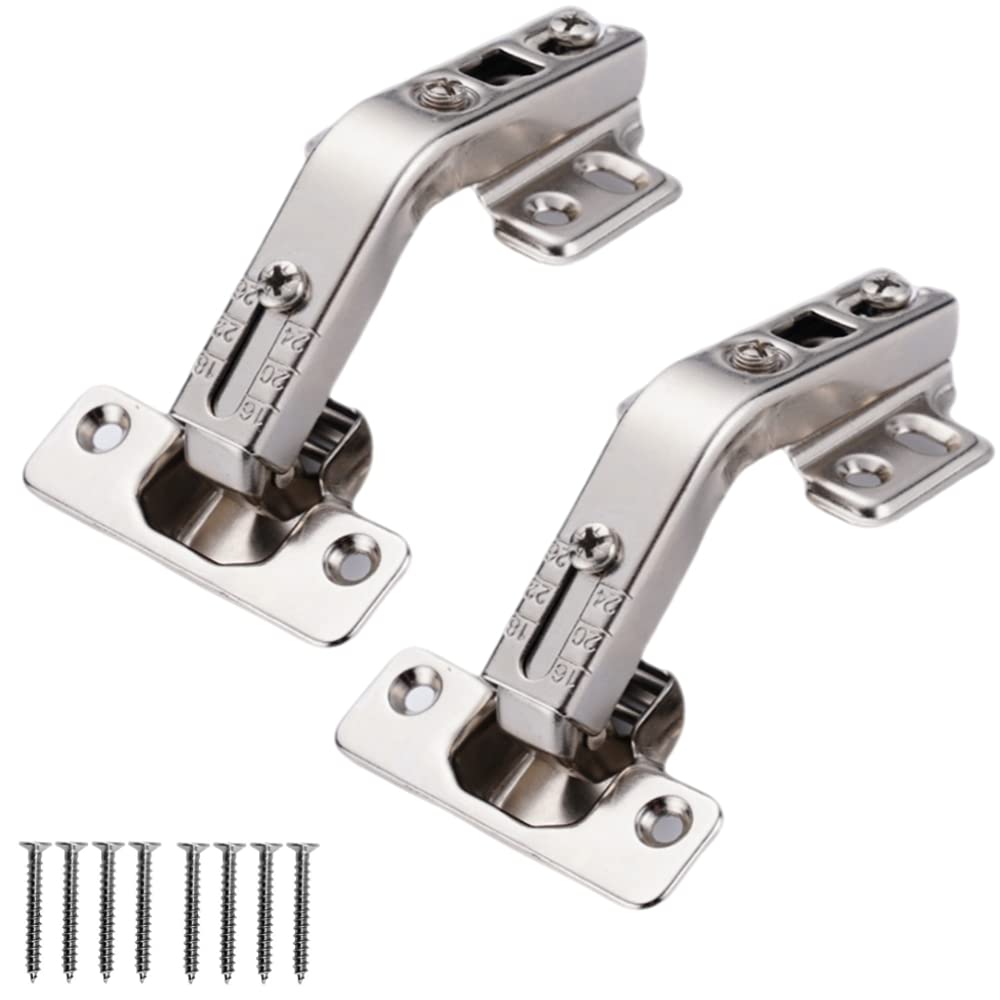 XINHAITC 2 Pack 135 Degree Folden Door Hinges,Corner Kitchen Cabinet/Folden Door Hinges Full Overlay Concealed for Cabinet,Cupboard,Folded Door,Combination