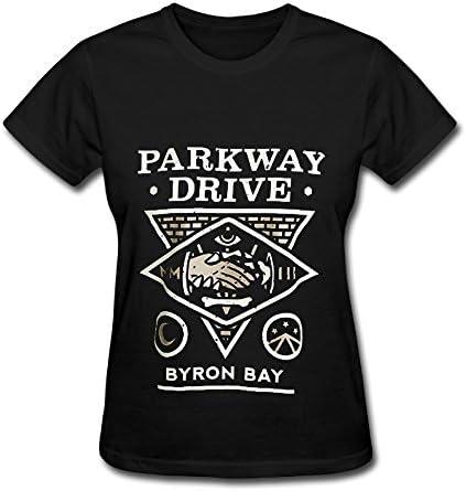 JGBWQ Best Black T Shirt for Women Metalcore Band Parkway Drive Unbreakable Tour 2016 Fan Logo