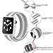 Winmy Sport Loop Band Compatible with Apple Watch 42mm, Lightweight Breathable Woven Nylon Replacement Strap for iWatch Series 3 2 1 - White Stripe