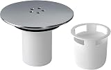 Rubigo Shower Drain Cover 90mm 115mm Chrome with Hair Catcher White Base view 8