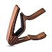 Guitar Picks Guitar Capo Acoustic Guitar Accessories Capo Key Clamp With Free 6 Pcs Guitar Picks and Black Leather Guitar Picks Holder (Wood Color)
