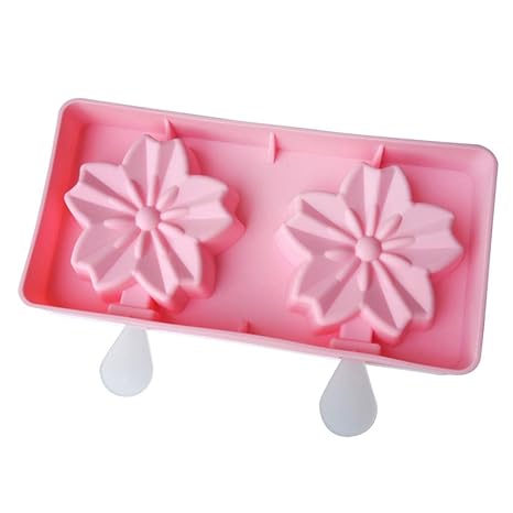 Lazzboy Beautiful Silicone Ice Cream Mold with Lid Popsicle (B)