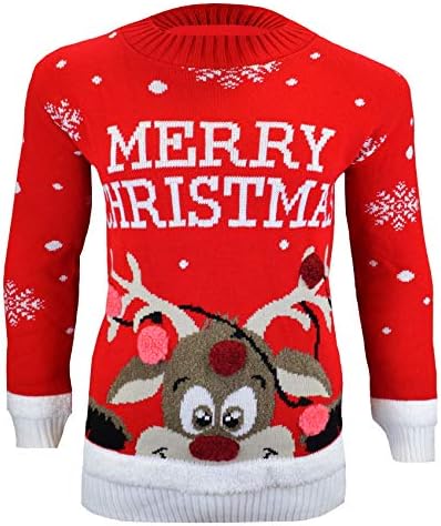 SA Fashions® Elegant Big Shaq! New Santa Ladies & Mens Novelty Vintage Mans NOT HOT Skkr! Pap Pap Christmas Retro Xmas Snow Reindeer Knitted Jumper Sweater Top