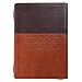 Trust Jeremiah 17:7-8 Bible Verse Brown Faux Leather Journal Inspirational Zippered Notebook w/Ribbon and Lined Pages, 6.5 x 8.75 Inches