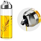 Aelga Olive Oil Dispenser Bottle - Glass Oil Dispenser - Dispenser Bottle for Kitchen with Stainless Steel Spout