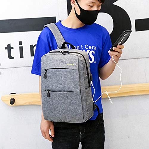 DreamedU Women Ladies Computer Backpack Shoulder Notebook Bag Business Casual School College (Gray)
