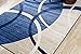 Persian-Rugs 3895 Blue Swirls 7'10 x 10'6 Modern Abstract Area Rug Carpet