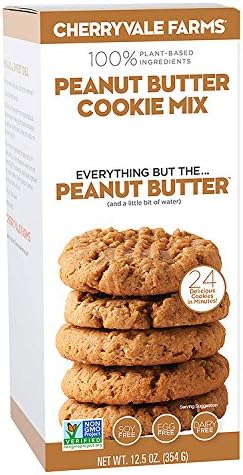 Cherryvale Farms, Peanut Butter Cookie Baking Mix, Everything But The Peanut Butter, Add Any Nut or Seed Butter, Tastes Homemade, Vegan, 100% Plant-Based, Dairy-Free, Non-GMO, 12.5 oz (pack of 1)