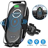 Wireless Car Charger Mount, AINEED 15W Qi Fast Charging Auto Clamping Handsfree Air Vent Phone Holder Compatible with iPhone 11/11Pro/11Pro Max/Xs Max/XS/XR/X/8/8+, Samsung S10/S10+/S9/S9+/S8/S8+