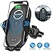 Wireless Car Charger Mount, AINEED 15W Qi Fast Charging Auto Clamping Handsfree Air Vent Phone Holder Compatible with iPhone 11/11Pro/11Pro Max/Xs Max/XS/XR/X/8/8+, Samsung S10/S10+/S9/S9+/S8/S8+