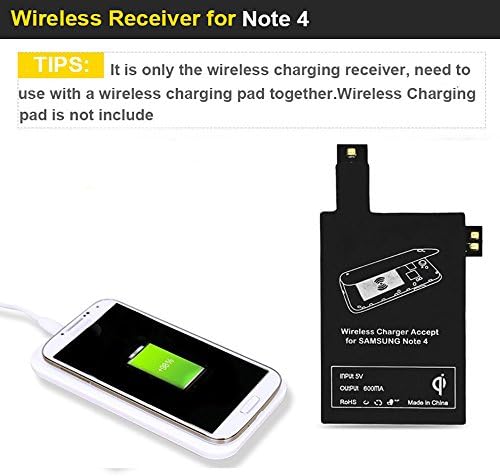 LandRumQi Wireless Charger Charging Receiver Kit For Samsung Galaxy S3 S4 S5 Samsung Note 2 Note 3 Note 4 (for Samsung Note 4)