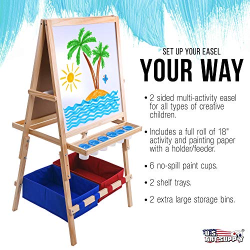 3 Art+Supply+Childrens+Double+Sided+Chalkboard