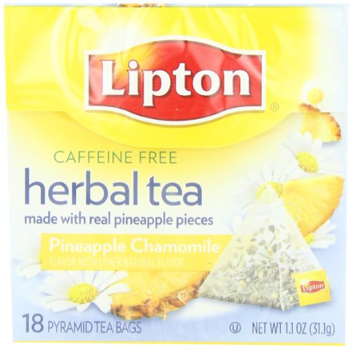 Lipton Herbal Pyramid Tea Bags, Pineapple Chamomile, 18Count (Pack of 6) Lipton Herbal Pyramid Tea Bags, Pineapple Chamomile, 18Count (Pack of 6)