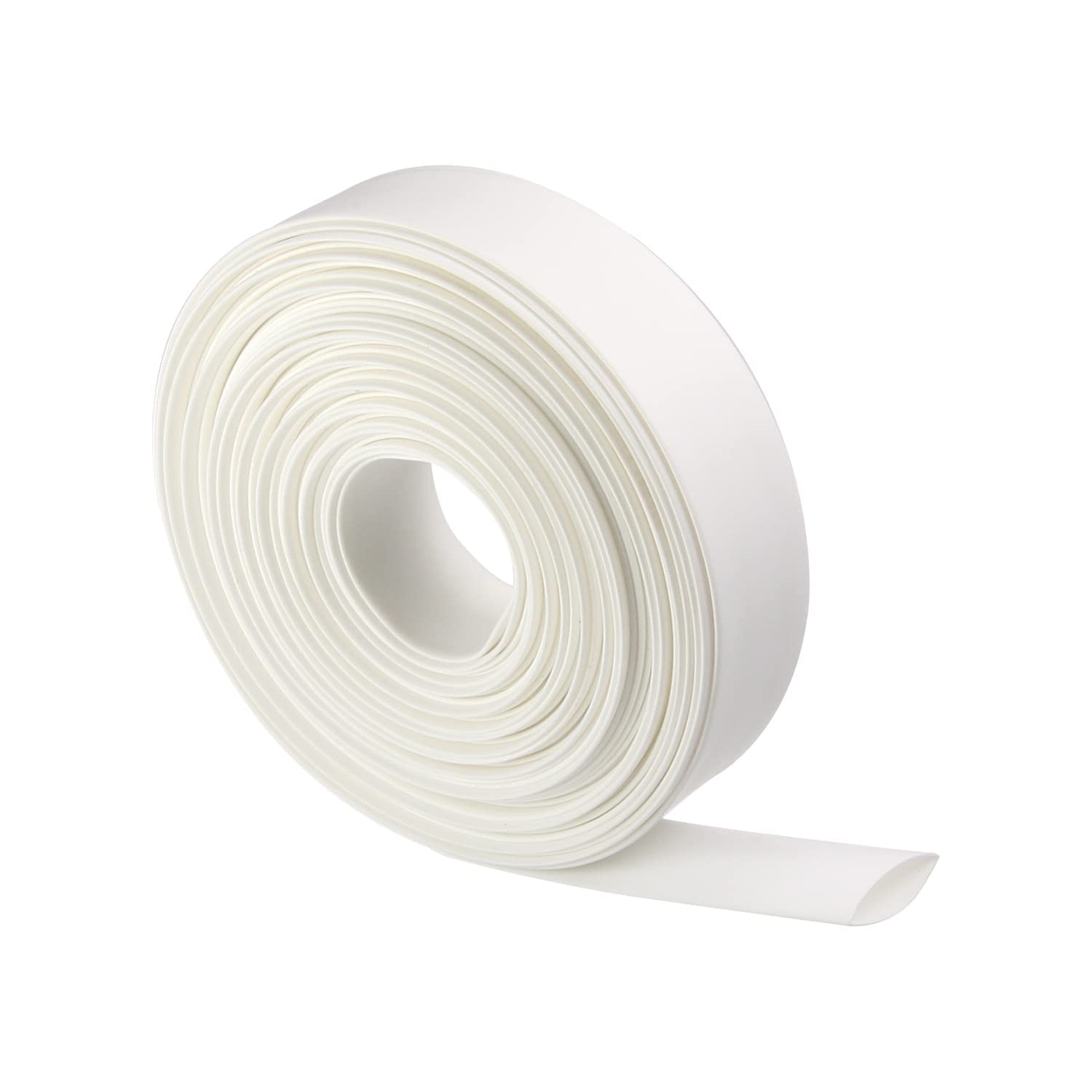 Othmro 1pc Heat Shrink Tubing, Ratio 2:1 Electric Insulation Tube, 15mm ID Heat Shrink Sleeving 10m Length Cable Protector (White)
