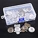 Glarks 48-Pieces Mixed Antique Bronze Silver Owl & Tree Bezel Pendant Tray with Glass Cabochons Charm Cameo Tray for Bracelet Necklace Crafting DIY Jewelry Gift Making