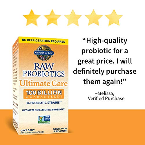 Garden of Life Raw Probiotics for Women and Men Ultimate Care 100