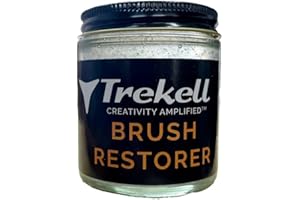 Trekell Paint Brush Restorer and Preserver, Liquid Solvent Conditioner Solution for Acrylic, Watercolor, & Oil Paint Brushes, for Professional Grade Painting Supplies & Materials, 4oz [UNSCENTED]