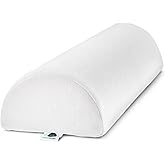 AllSett Health Large Half Moon Bolster Pillow for Legs, Knees, Lower Back and Head, Lumbar Support Pillow for Bed, Sleeping |