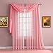 Warm Home Designs Pair of Long Length Rose Pink Sheer Window Curtains. Each Voile Drape is 56 X 96 Inches in Size. Great for Kitchen, Living or Kids Room. 2 Fabric Panels Included. Color: Rose 96