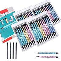Hapree 48 Pieces Mechanical Pencils Set 0.7 mm Medium Point with Top Eraser and 4 Tubes HB Lead Refills
