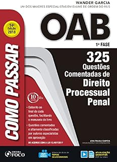 Livro Como passar na OAB 1ª Fase: direito processual penal: 325 questões comentadas