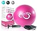 Live Infinitely Professional Grade 9 Inch Anti-Burst Mini Pilates Ball for Home Exercise, Balance Training, Yoga & Barre Workout – Includes Hand Pump, Needle Valve & Mesh Carrying Bag (Pink)