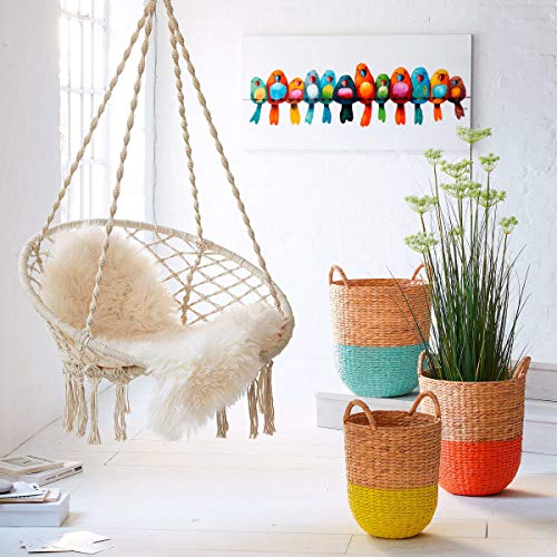 Hängesessel Nizza - mit rundem Sitzkissen - Outdoorgeeignet - Sitzfläche ca. Ø 55 cm - Belastbarkeit max. 100 kg - Beige – Bild 6