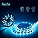 Nexlux 16.4ft LED Light Strip, Non-Waterproof 5050 SMD Single RGB LED Flexible Strip Light Black PCB Board Color Changing Decoration Lighting (No Power Adapter and Remote)