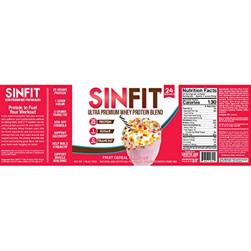 SinFit (Sinister Labs) Ultra Premium Whey Protein Blend, Fruit Cereal