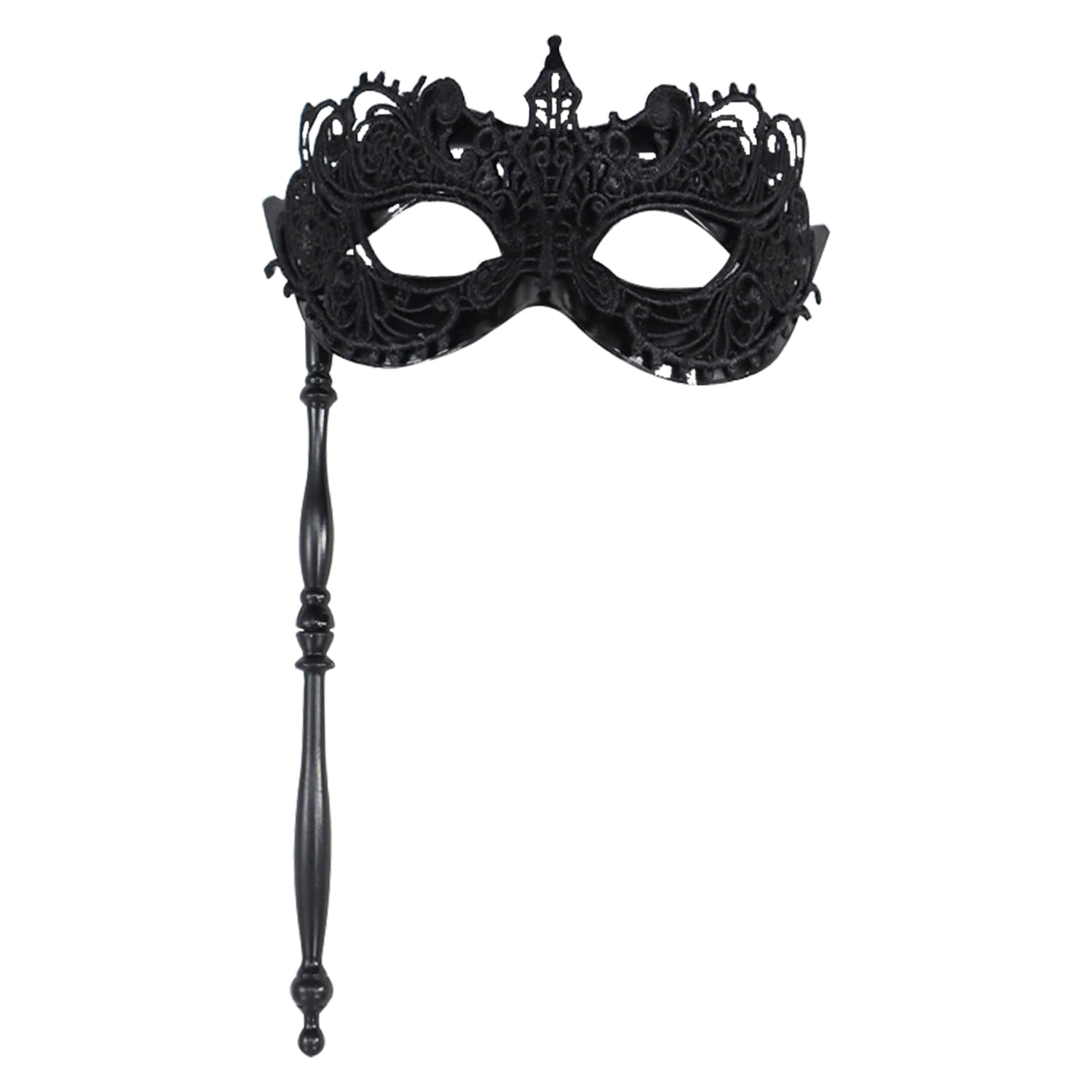 RmKbe Masquerade Mask with Stick Handheld Mardi Gras Mask Detachable Masquerade Ball Mask Party Decoration for Women