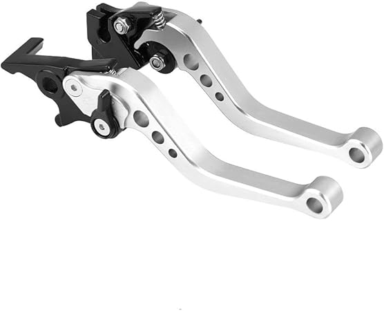 Amazon オートバイクブレーキレバー 左右 2個セット 油圧ブレーキ 7 8インチ バイクラッチ ブレーキハンドル 選べる4色 レバー 汎用 ドラムブレーキレバーハンドル 22mm ヤマハ ホンダ スズキに適用 防錆 6段階調整 银色 ブレーキレバー セット 車 バイク