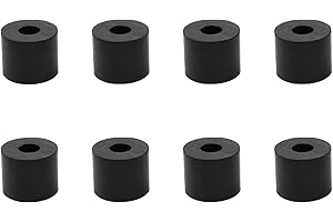 Hosifiy 8Pcs Rubber Spacers, 1"OD x 3/8"ID x 3/4" Thickness Anti Vibration Pads, Rubber Washers for Bolts, Car, Boat, Home Appliances (25 * 10 * 20mm)