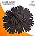 Xpose Safety Protective Work Gloves - 12 Pack For Industrial Labor, Home and Gardening Jersey Knit Cotton and Polyester Blend - 9oz Fleece - Men's Large - Brown